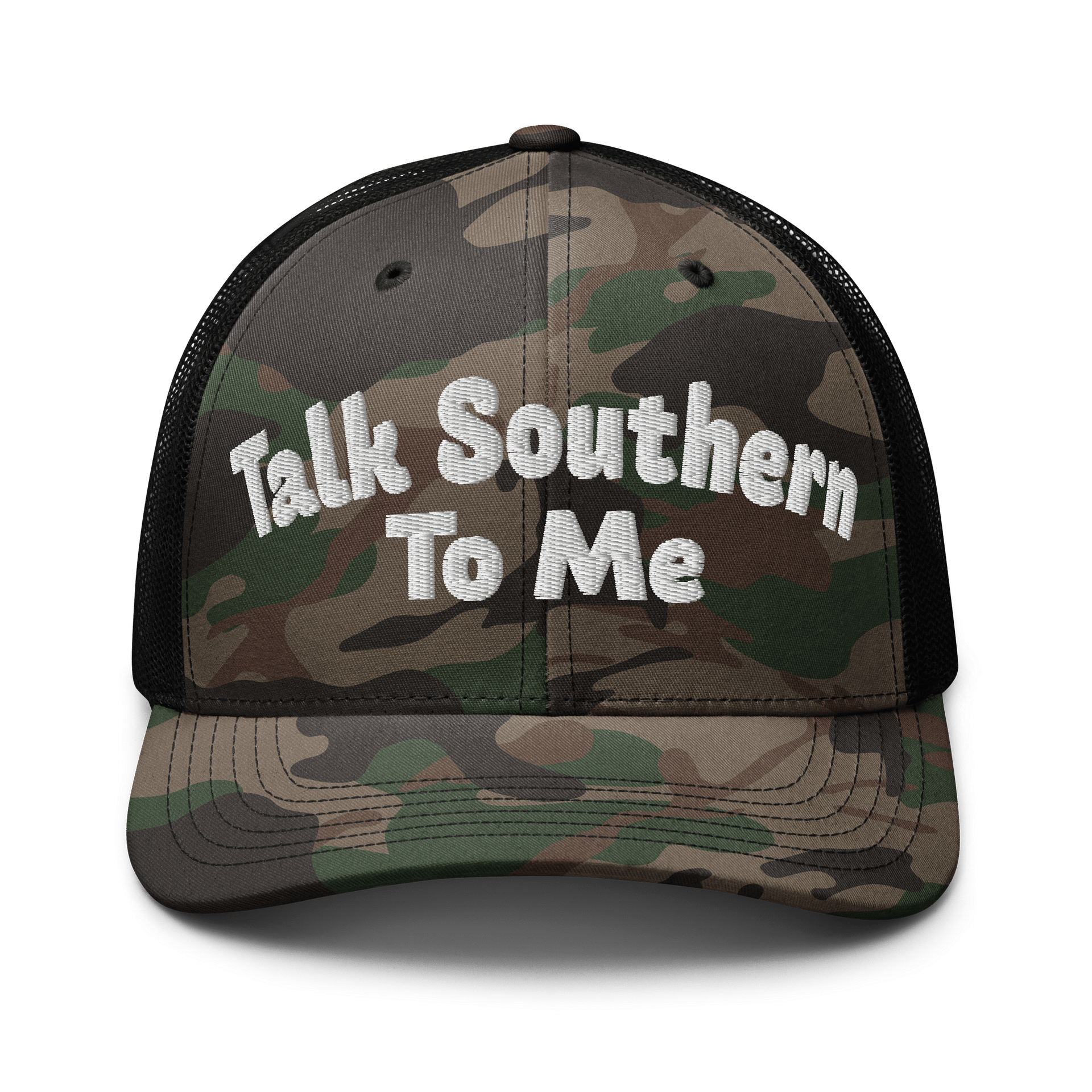 Talk Southern To Me Otto Cap Camouflage Trucker Hat product image (1)