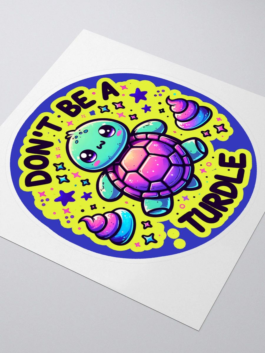 Sparkling Turtle Kiss Cut Sticker product image (9)