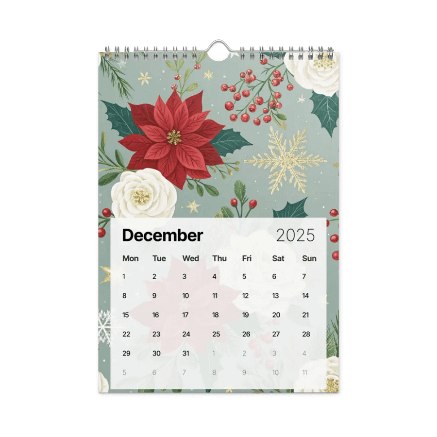 SEAMLESS FLORAL PATTERN WALL CALENDAR 2025 product image (4)