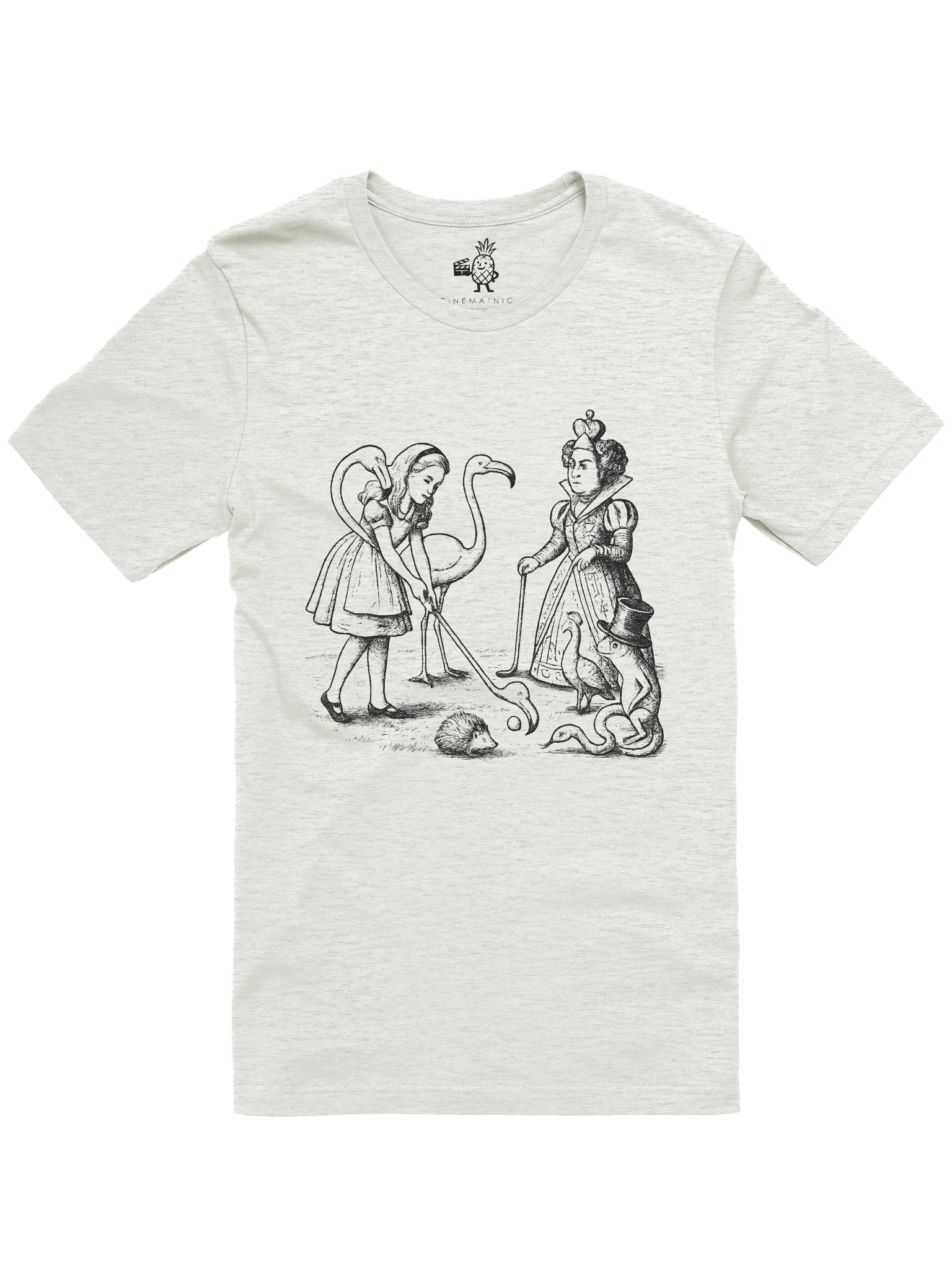 Alice in Wonderland Whimsical Flamingo Golf Unisex T-Shirt product image (8)