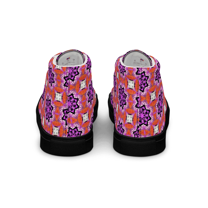 Abstract Foxy Repeating Pattern Ladies Canvas Shoe High Tops product image (2)