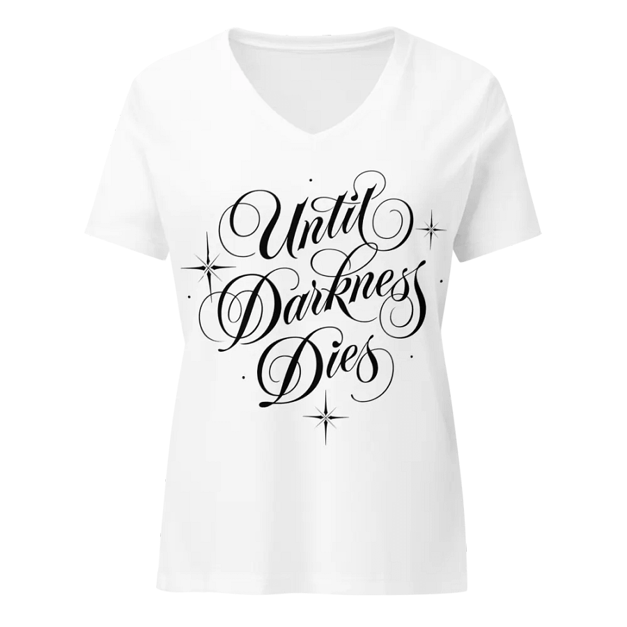 Until Darkness Dies (simple design) Bella+Canvas Women's Relaxed V-Neck T-Shirt product image (1)