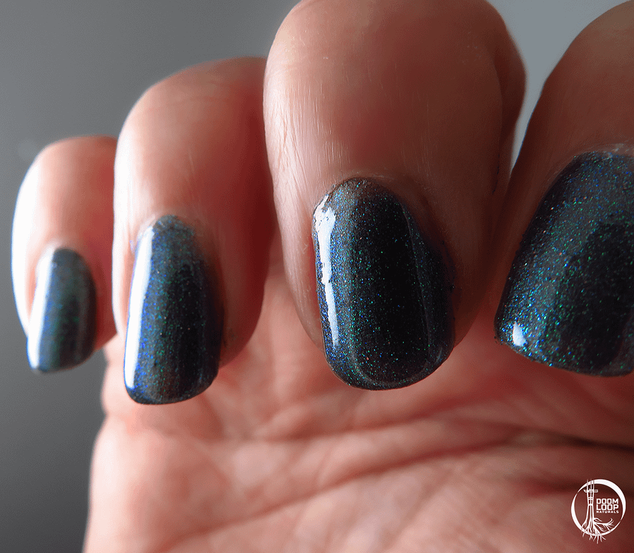 GRAVITON - Black and Green Shifty Glitter Nail Polish product image (5)