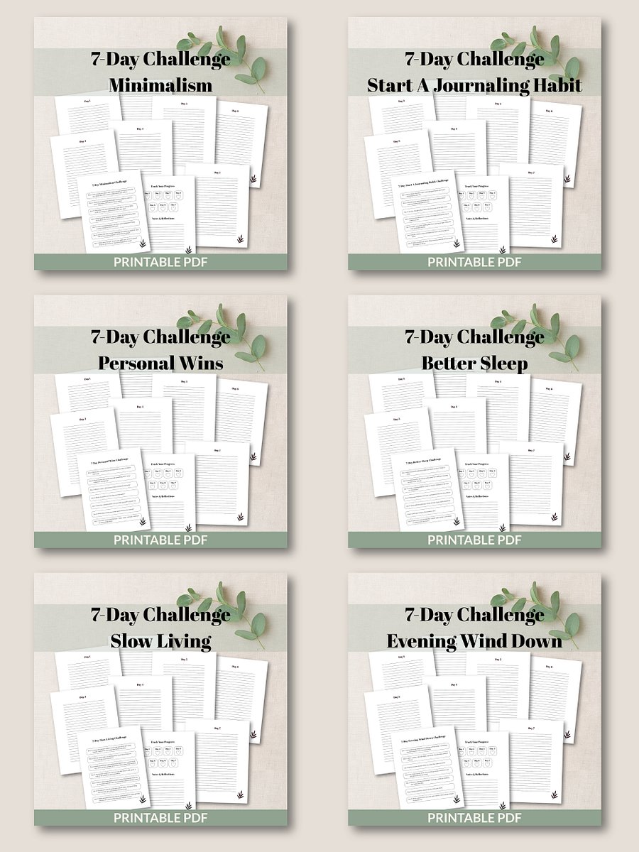 25 Printable 7-Day Challenges Mega Bundle product image (6)