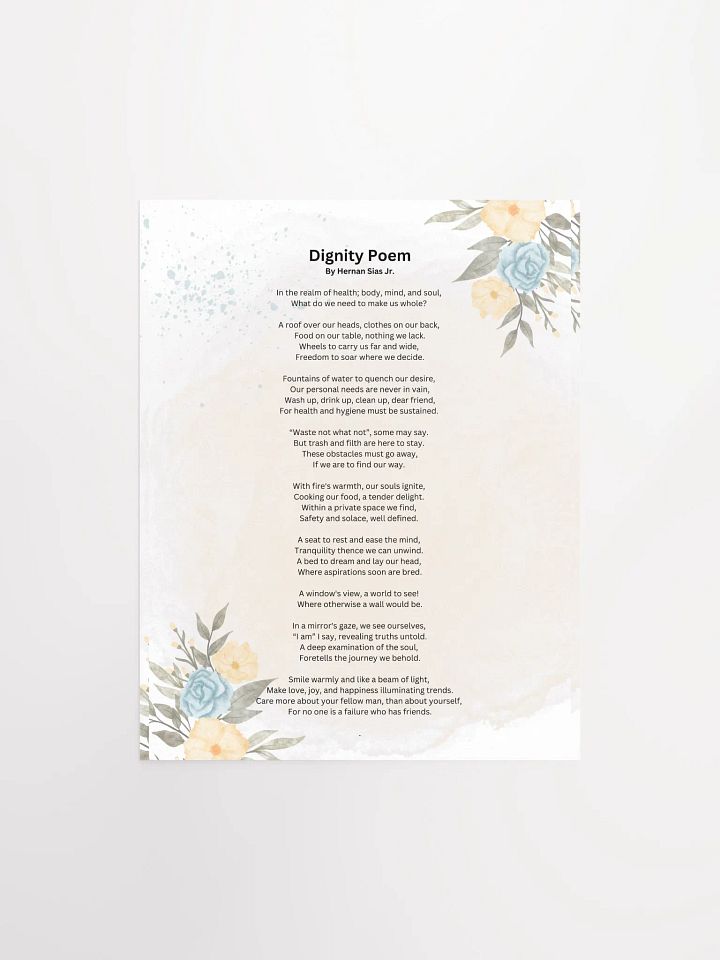 Dignity Poem Poster 1 of 2 product image (1)