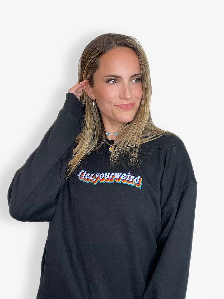 Retro Flex Crewneck - Black product image (1)