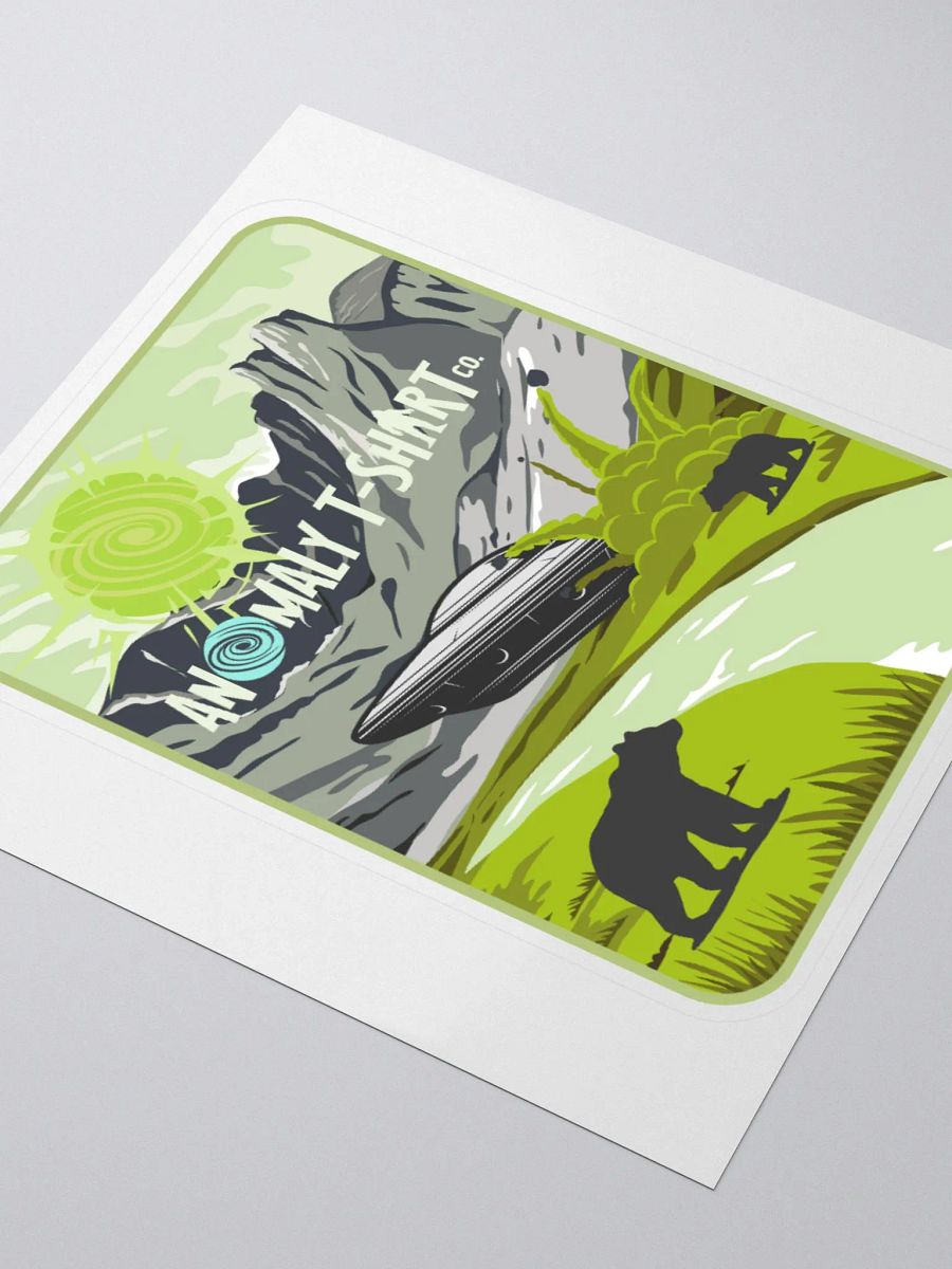 UFO Crash Bear Kiss Cut Stickers product image (1)