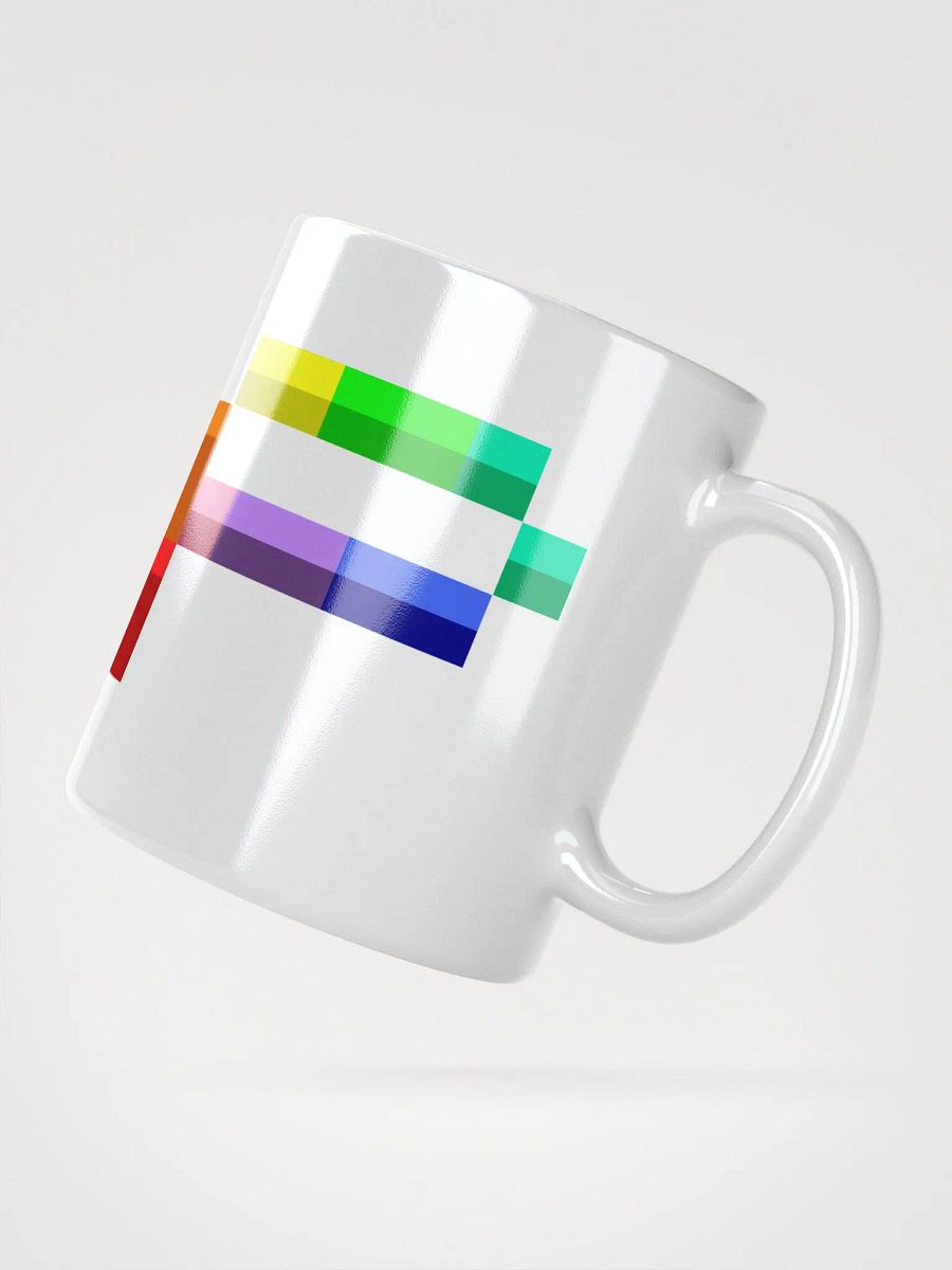 Pix Stitch Pride 'P' White Glossy Mug product image (3)