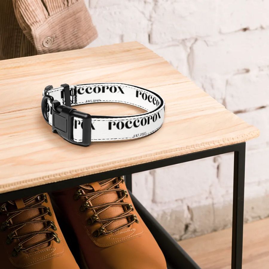 RoccoRox Dog Collar White Size Large product image (3)