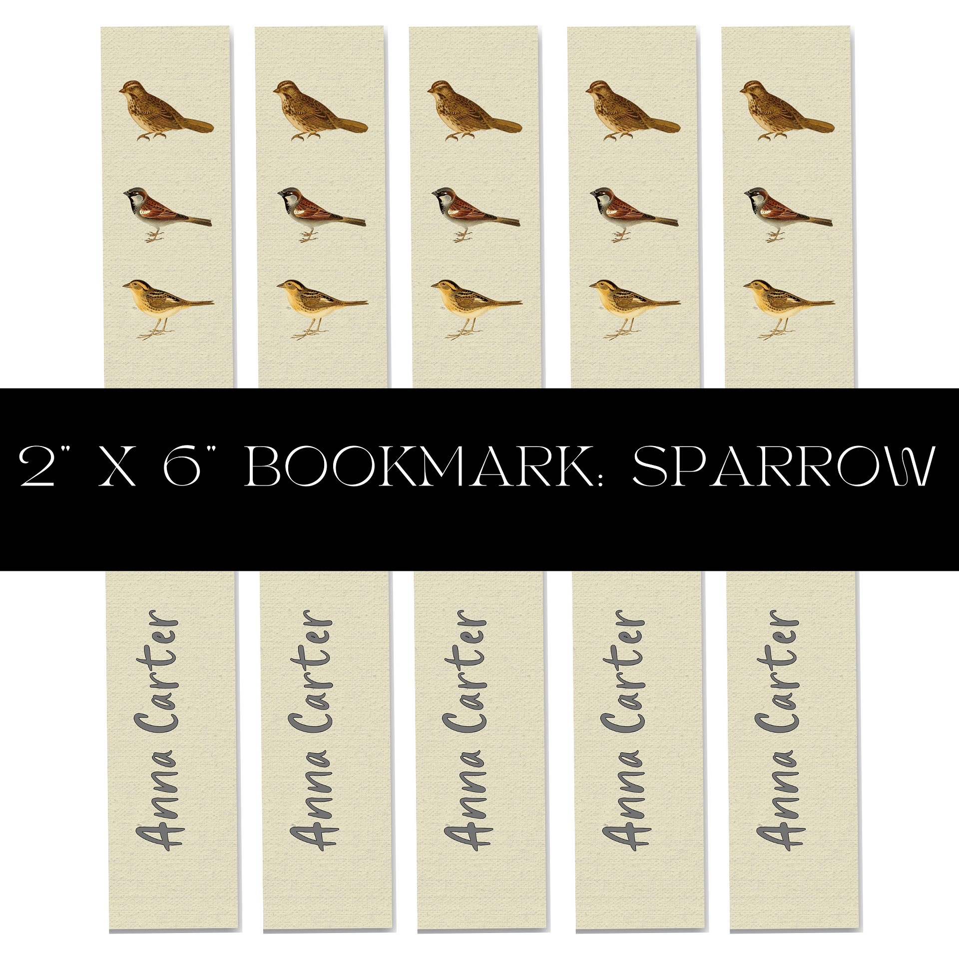 Sparrow Bookmark product image (1)