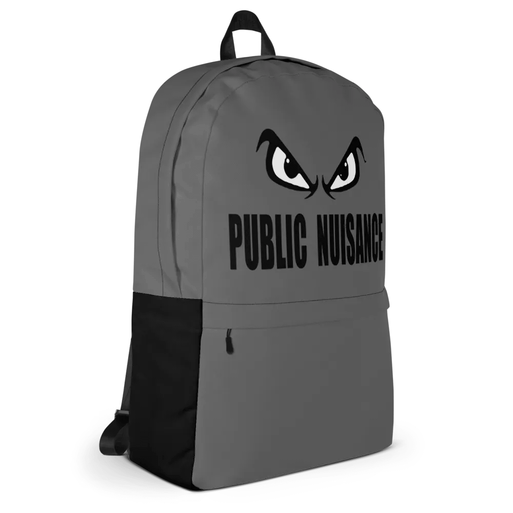 Public Nuisance Large Print Gray Backpack product image (2)