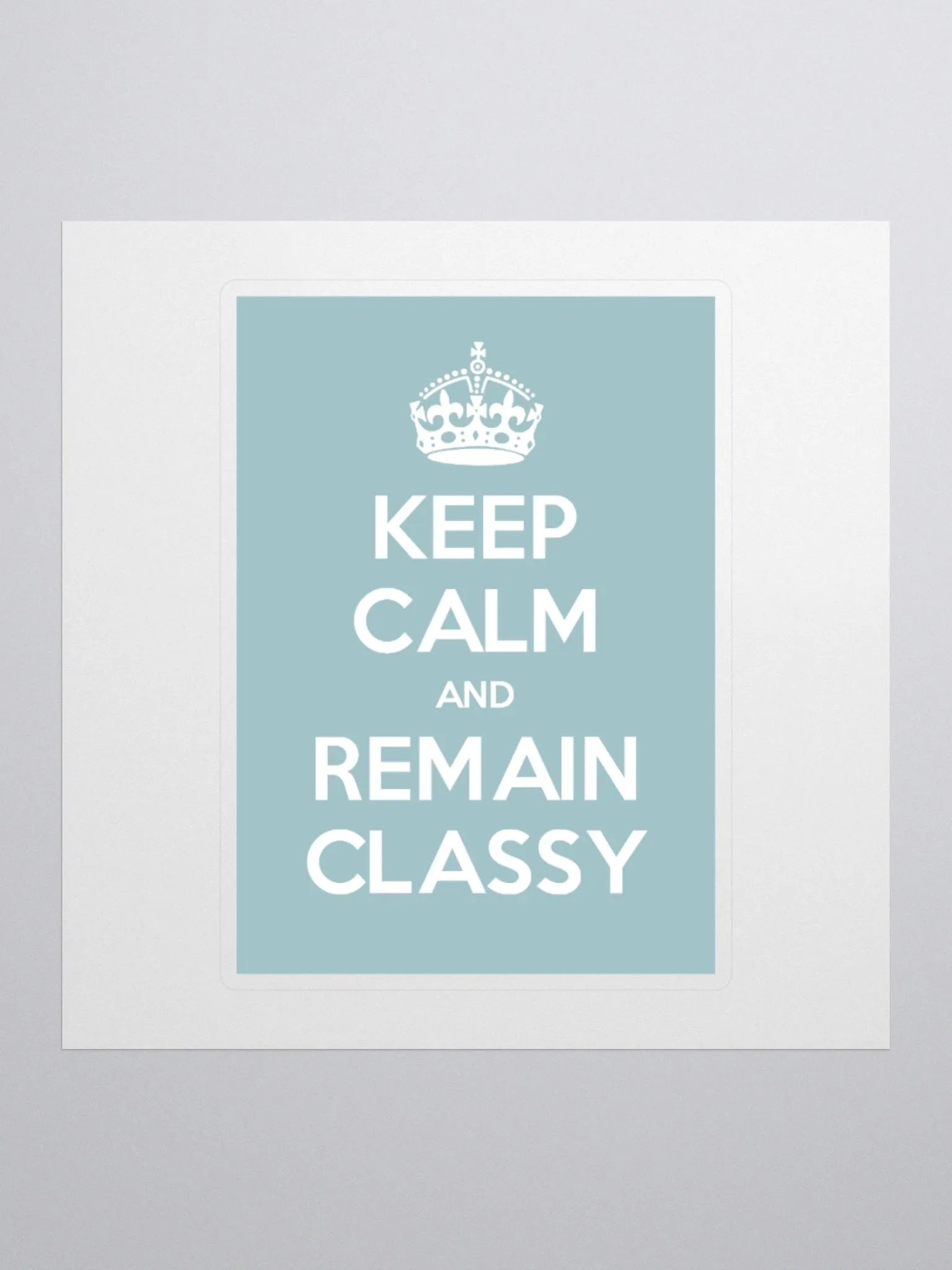 Keep Calm Sticker in Blue product image (1)