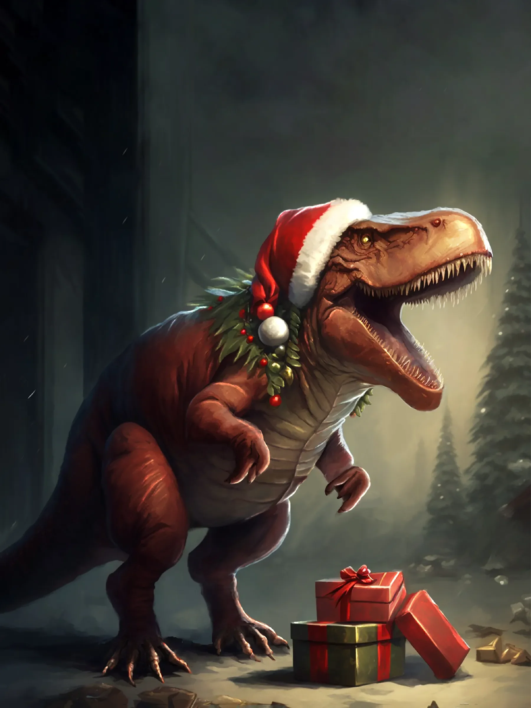 Holiday T-Rex (Print) product image (1)