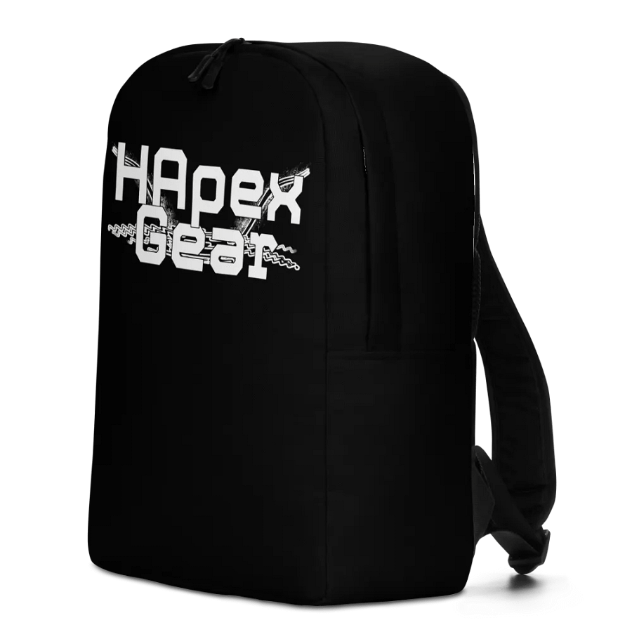 Minimalist Backpack - Black - White HApex Gear Black Logo product image (12)