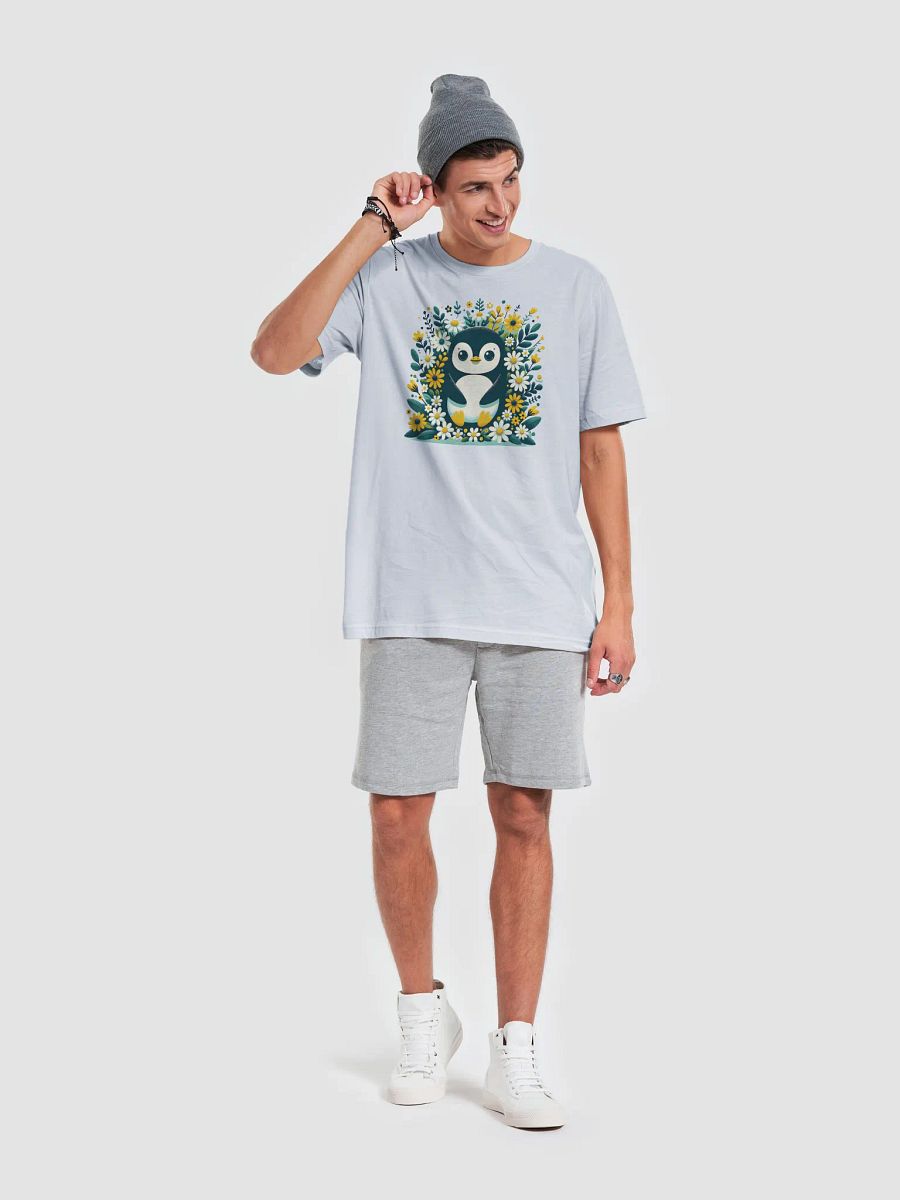 Penguin Floral Paradise T-Shirt, Floral Penguin Graphic Tee, Animal Lover Shirt, Nature-Inspired Wildlife Tee, Adorable Penguin Gift, Cute Penguin T-shirt product image (4)