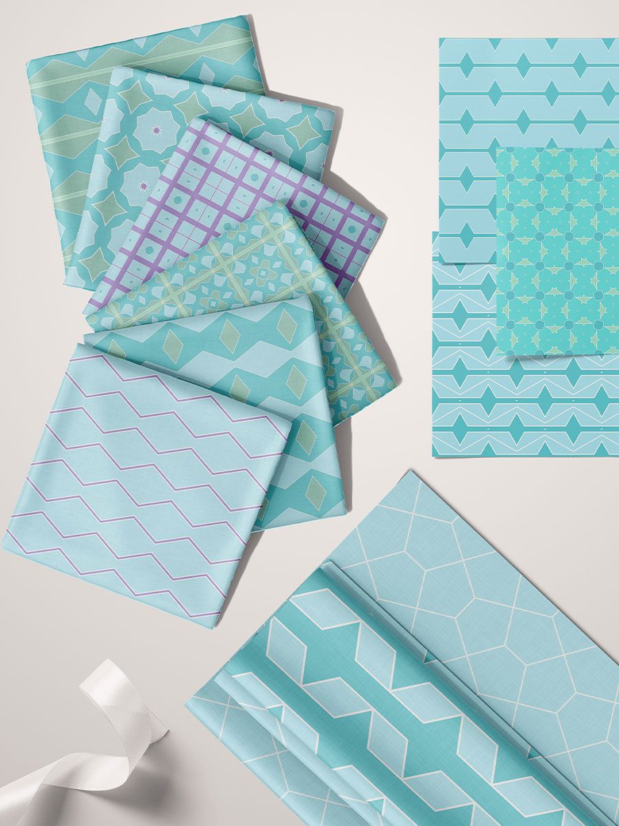 Abstract Pastels Pattern Pack 5 - Aqua product image (1)