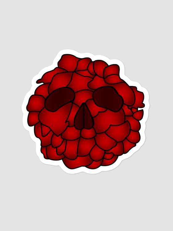 RoseyDave Red Rose Kiss Cut Stickers product image (1)