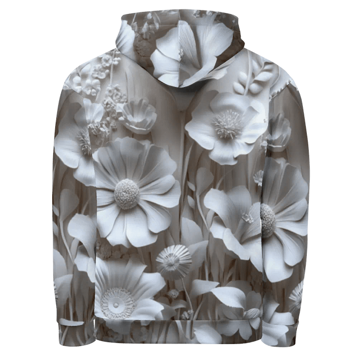 Ethereal White Flower All-Over Hoodie product image (2)
