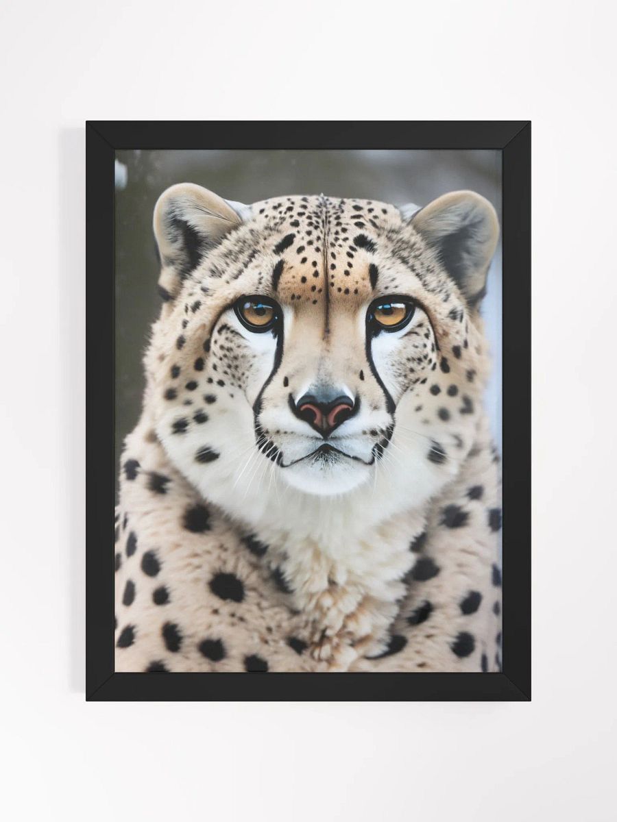 Framed High-Quality Matte Poster: Captivating Close-Up Cheetah product image (2)