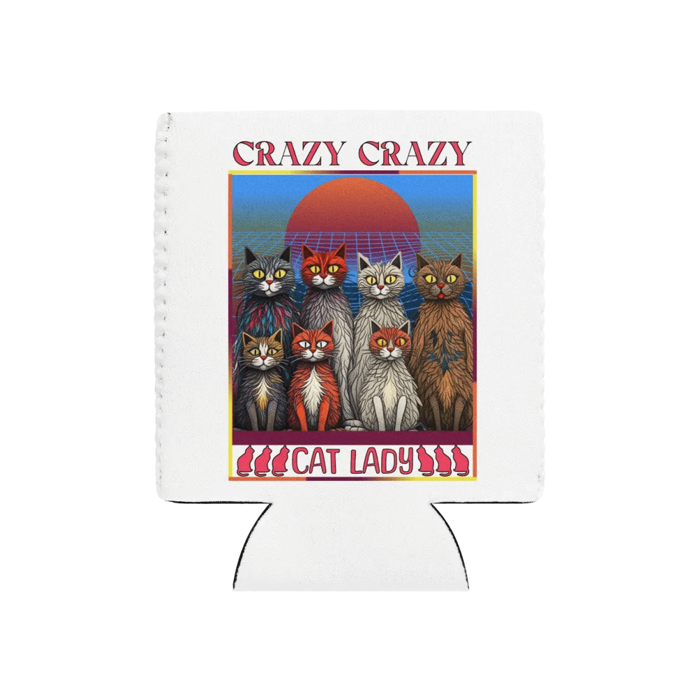 Crazy Crazy Cat Lady Can Cooler product image (1)