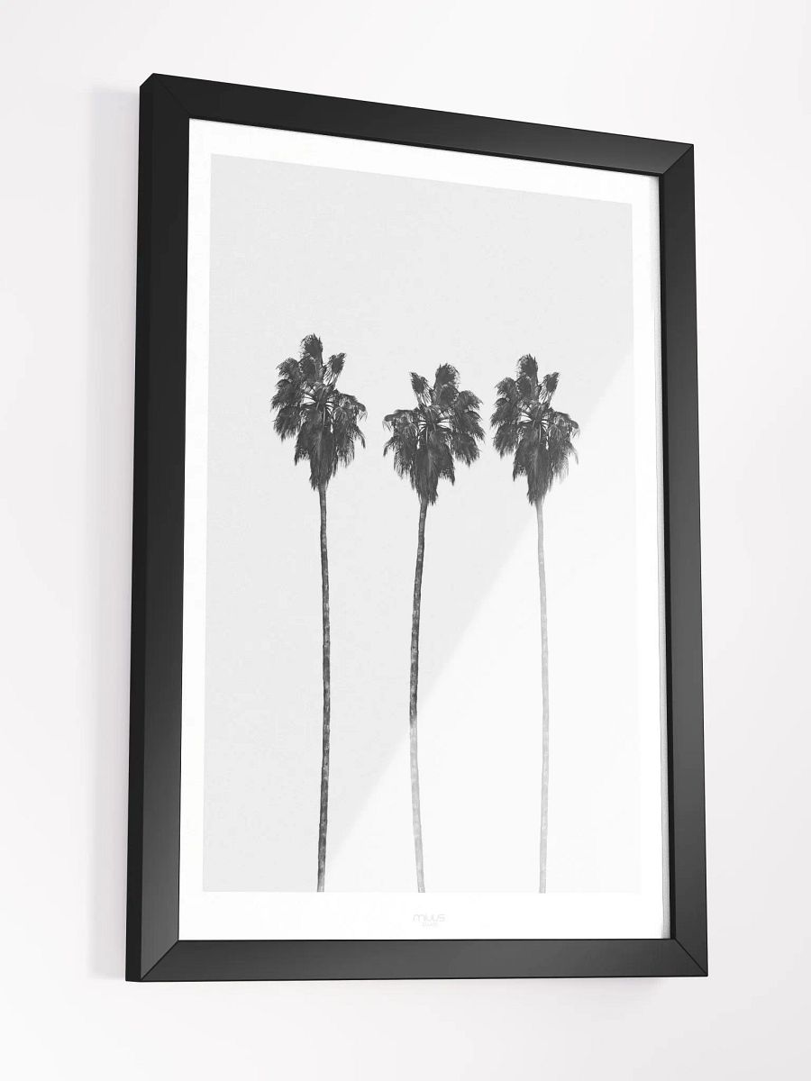 Tropical Tranquility Framed Matte Poster – Serene Palm Tree Wall Art | Premium Minimalist Décor for Homes and Offices product image (3)
