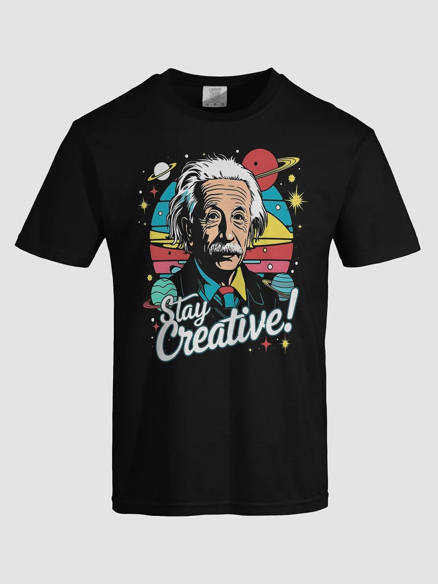 Einstein "Stay Creative!" Retro Space Tee product image (5)