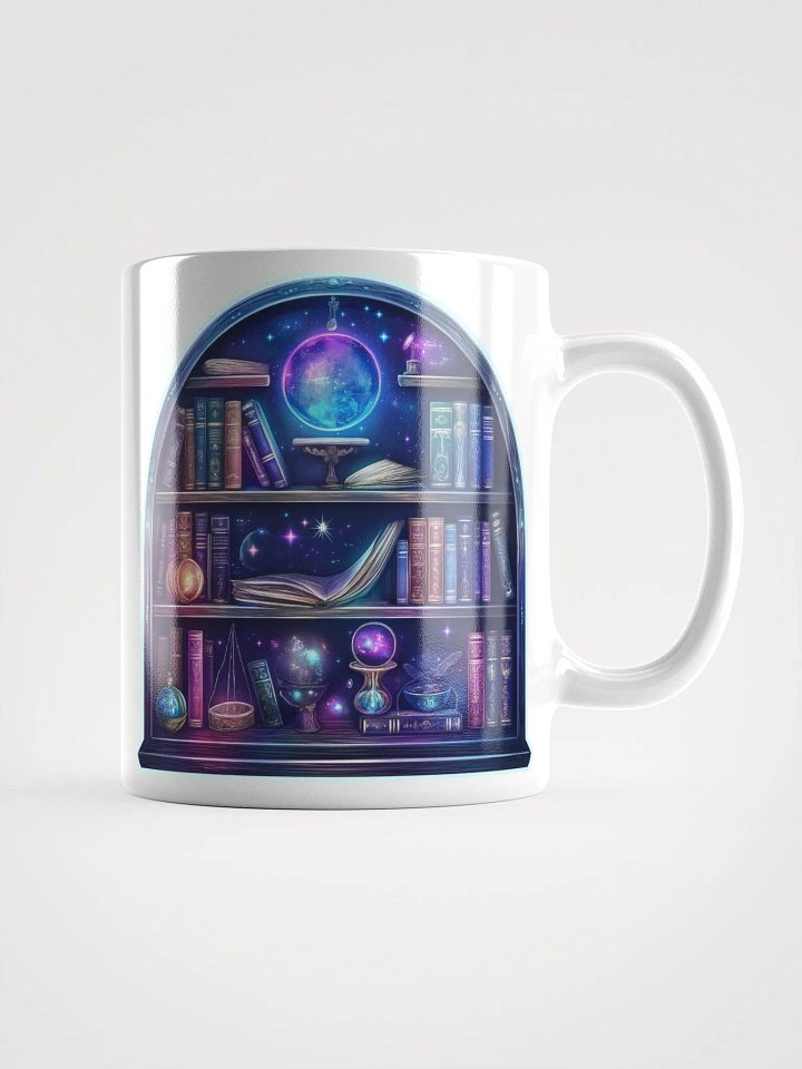 Starry Book Shelf White Mug product image (2)