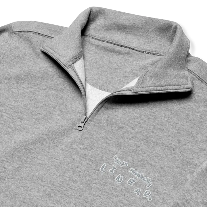 *not* mentally linear. (grey bubble design) embroidered quarter zip product image (6)