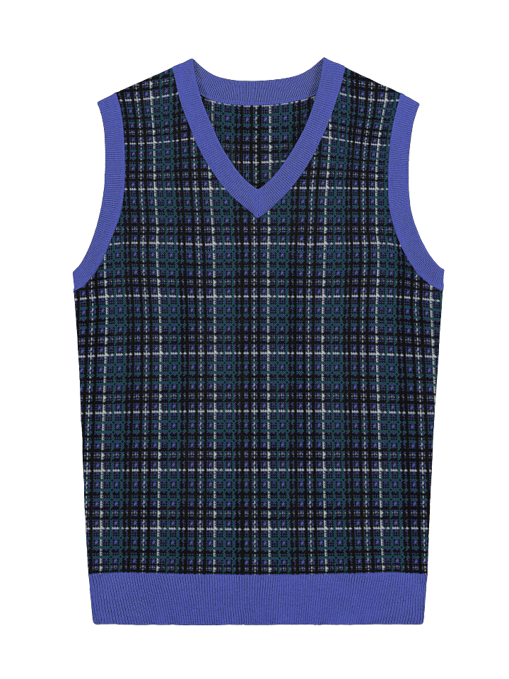Purple Plaid Vest product image (1)