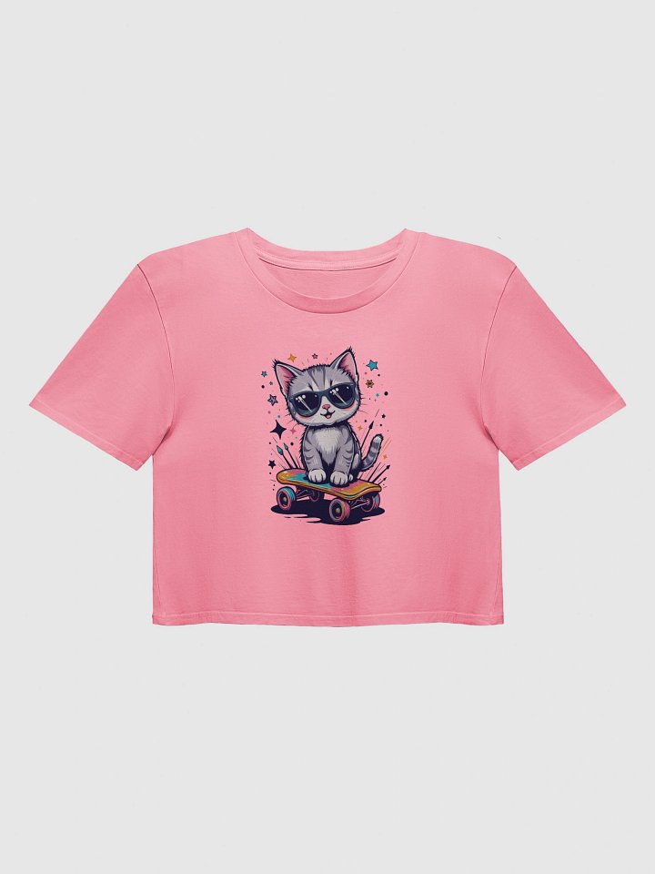 Cool Cat Skateboard Crop Top product image (3)