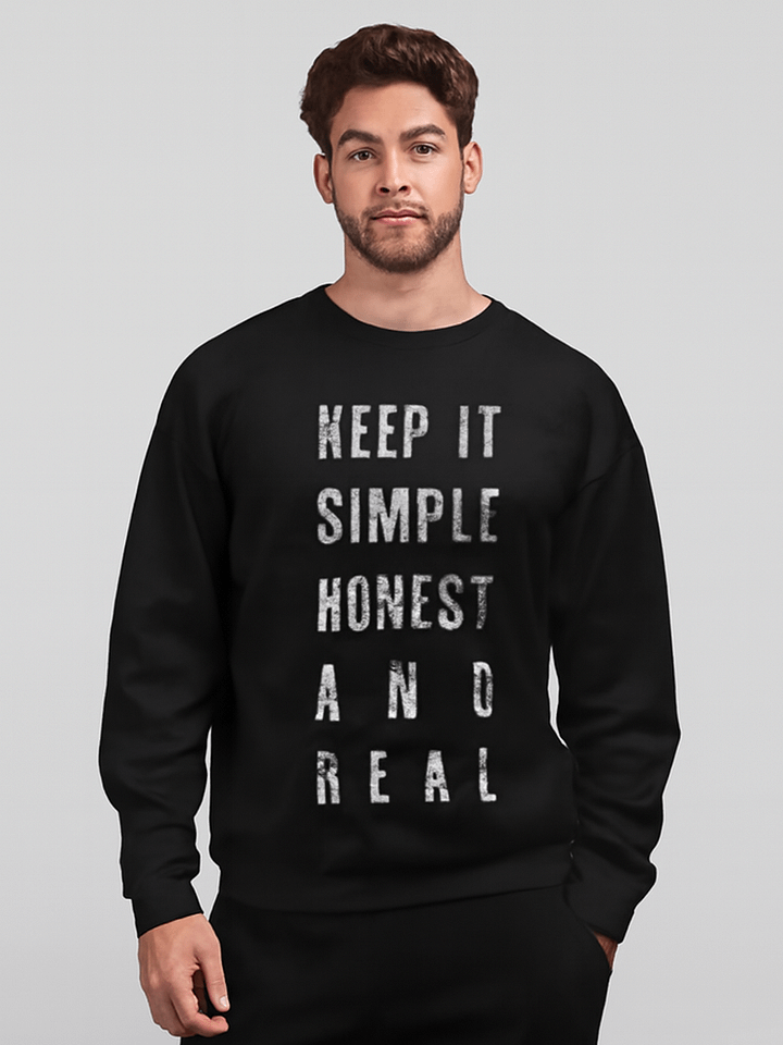 Honest & Real Distressed Crewneck Sweatshirt product image (1)