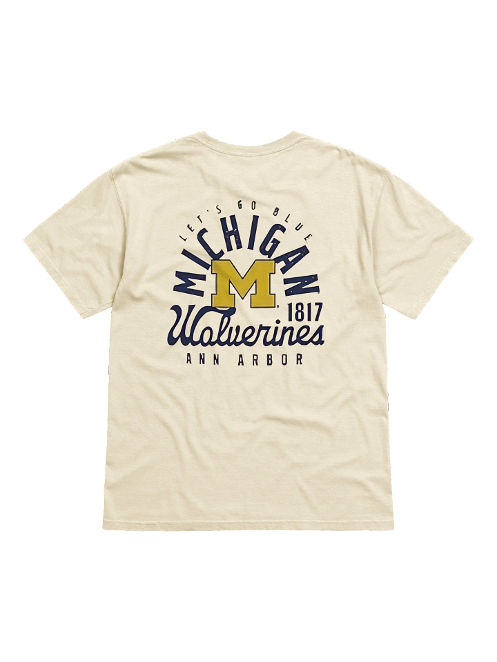 Men's Cream Michigan Wolverines Comfort Colors Mascot Overlay T-Shirt product image (2)