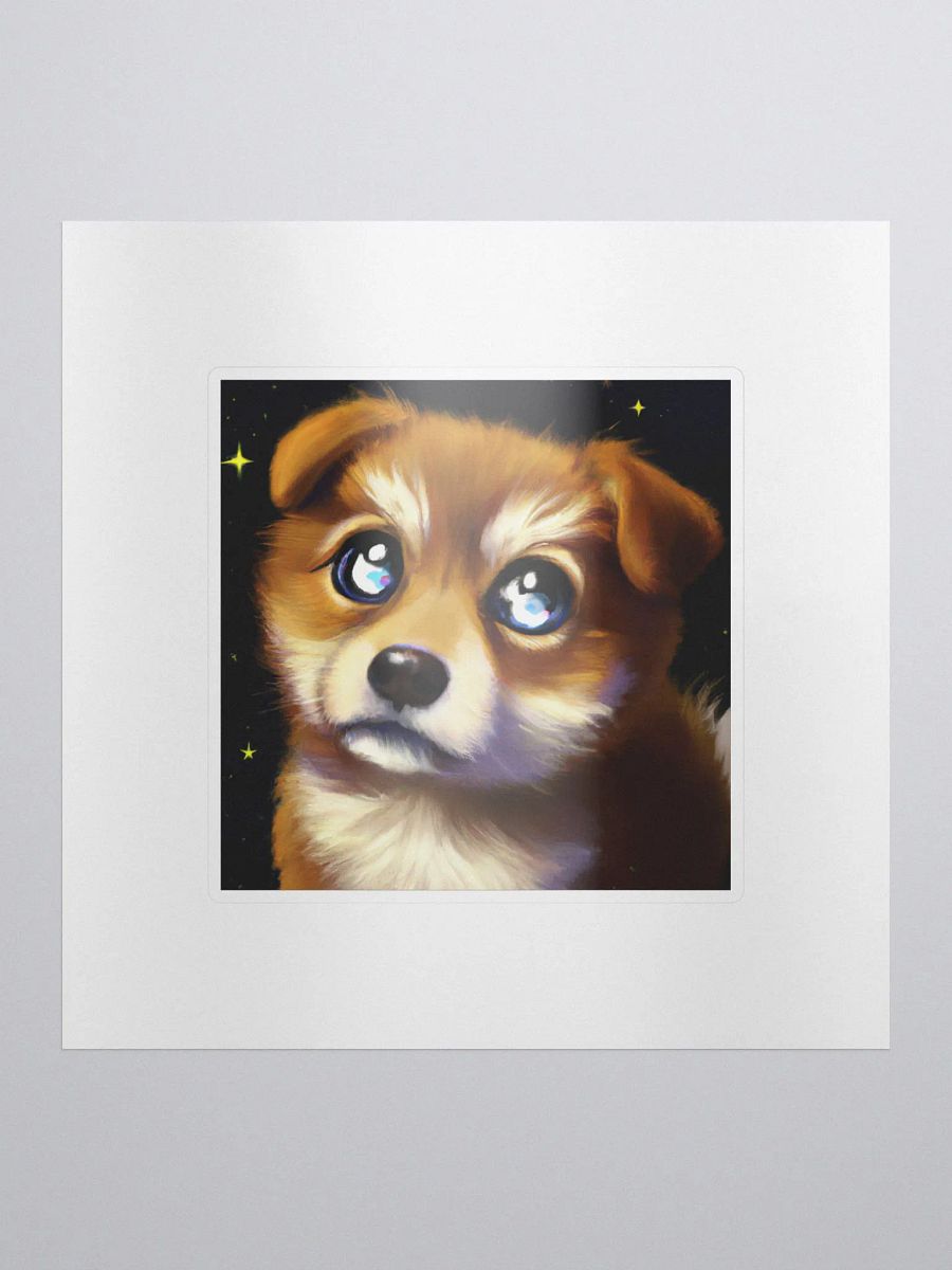Cute Galactic Puppy Alpha Sticker product image (1)