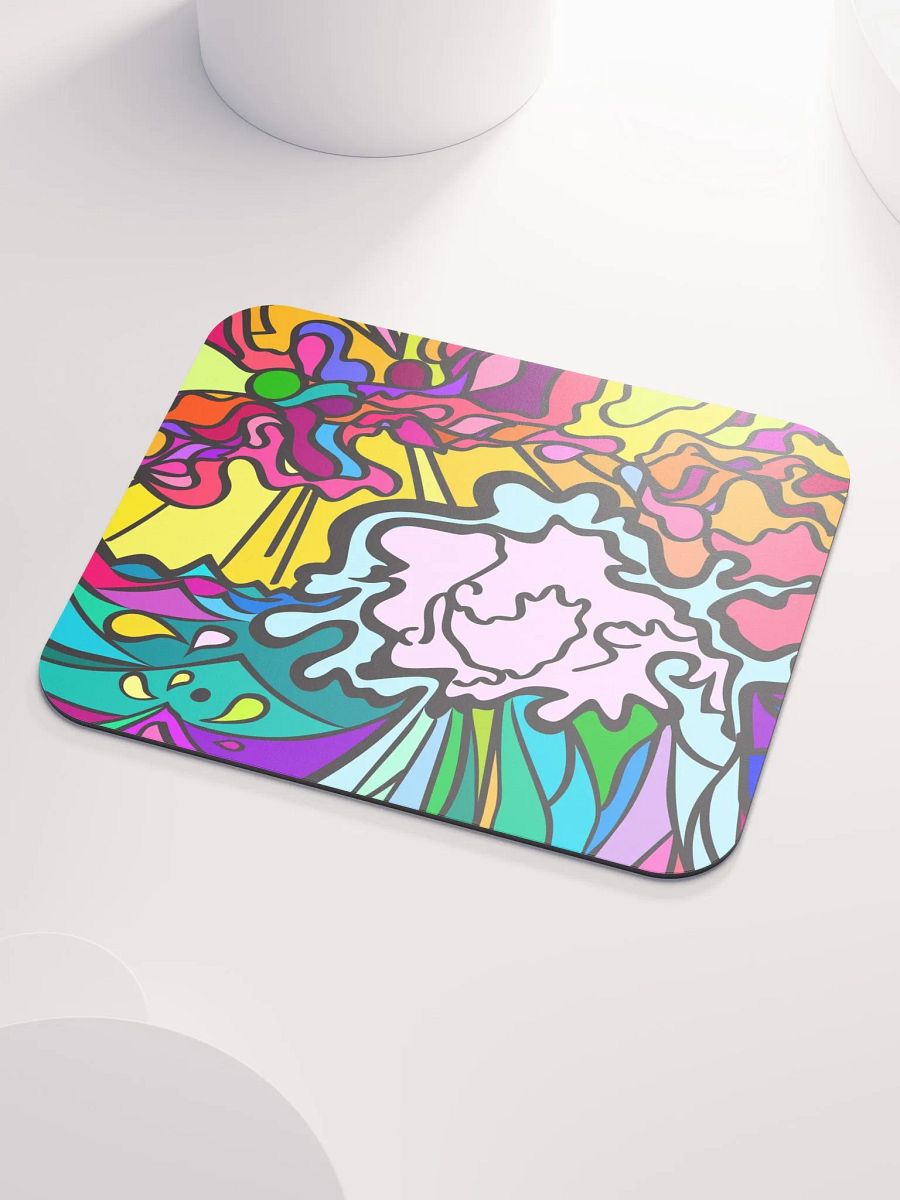 Vibrant Swirls Mouse Pad – Wave at Sunset product image (3)