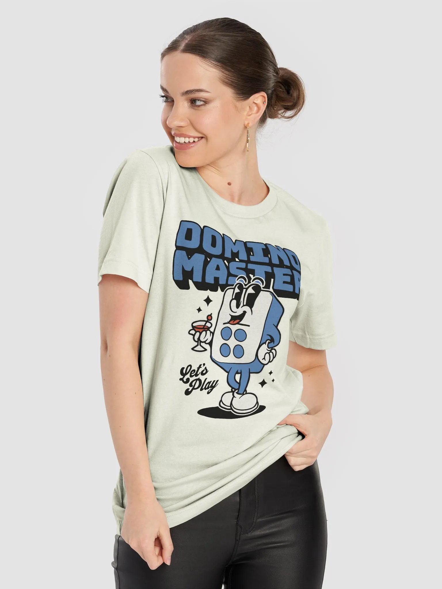 Domino master retro dice T-shirt, funny gamble retro Tee product image (8)