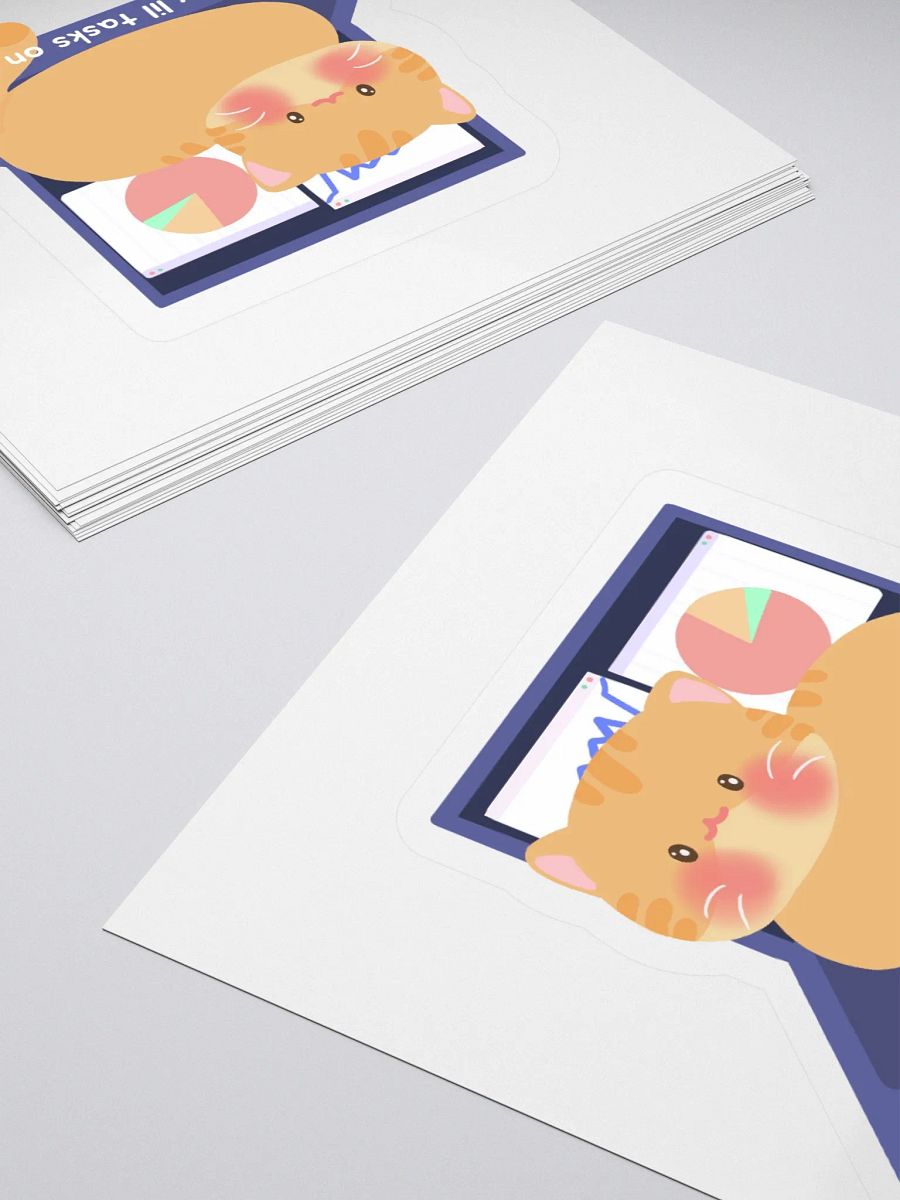 Doing silly little tasks, Orange Cat Sticker product image (4)