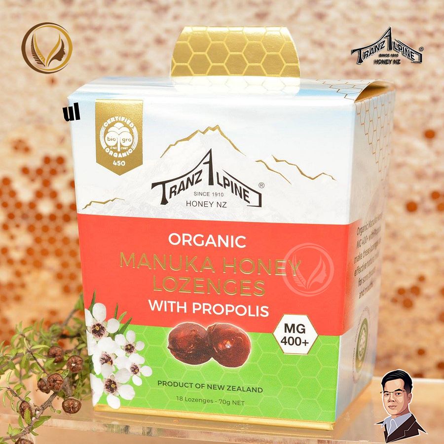 Kẹo ngậm giảm ho, đau rát họng MG400+ Organic Manuka Honey Lozenges 6 viên product image (4)