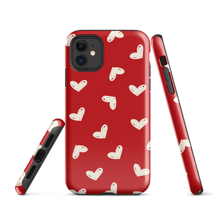 Red Heart Valentines iPhone Tough Case product image (1)