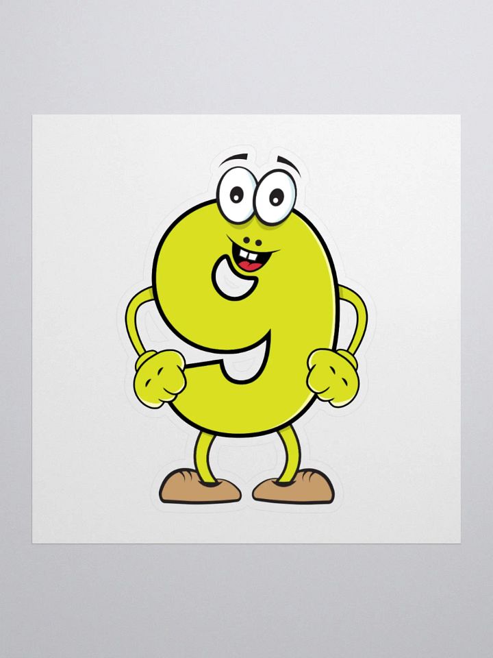 NUMBER 9 THUMBS-UP STICKER product image (1)
