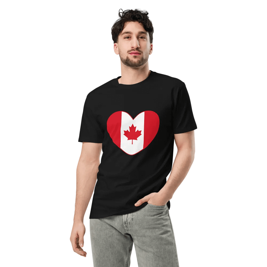 Canadian Flag Heart Unisex T-Shirt product image (7)