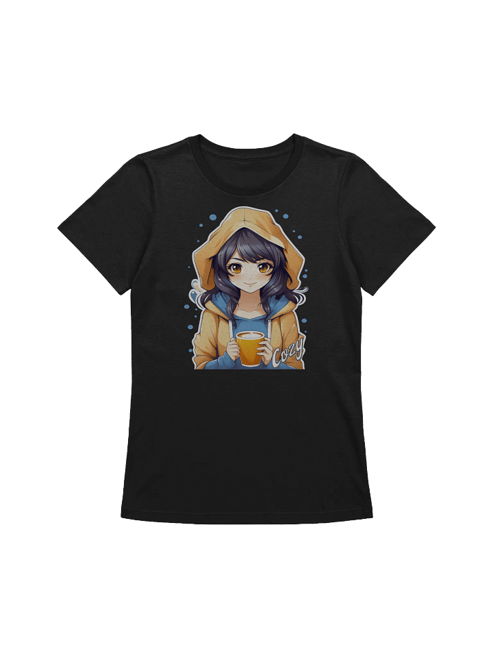 Cozy Kawaii Anime Girl v2 - Bella Canvas Women's Supersoft Relaxed-fit T-Shirt product image (2)