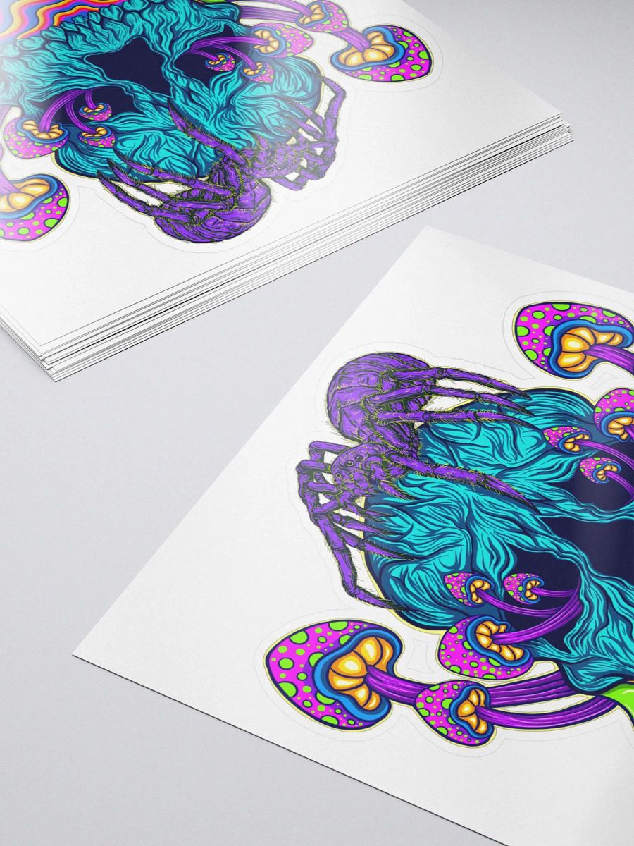 Psychedelic Spider Skull Sticker product image (5)