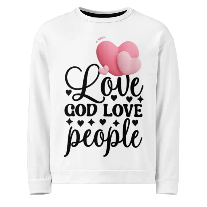 Glossy Hearts All-Over Print Sweatshirt product image (1)