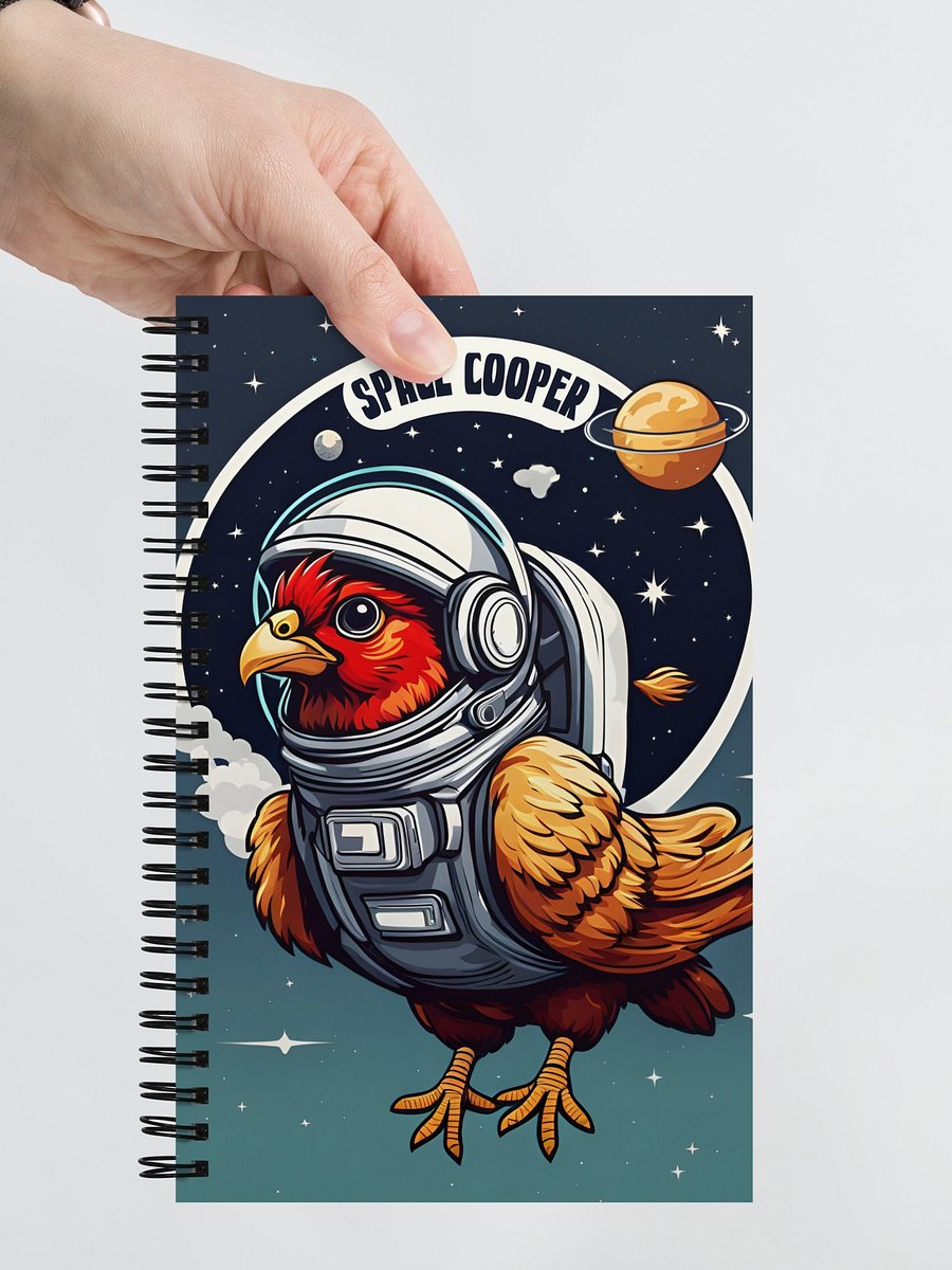 Space Cooper Astronaut Chicken Spiral Notebook product image (7)