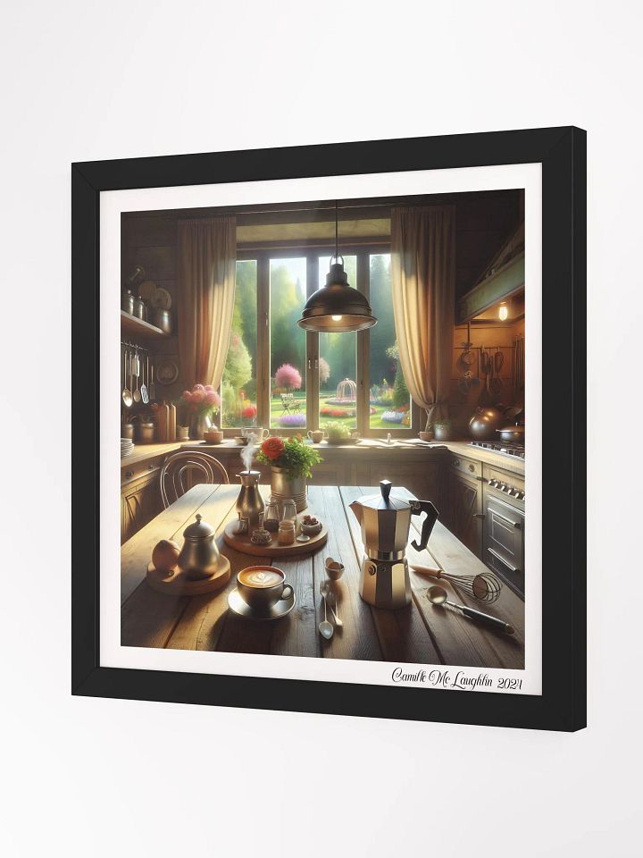 Rustic Kitchen Delight Framed Poster | Moka Pot product image (2)