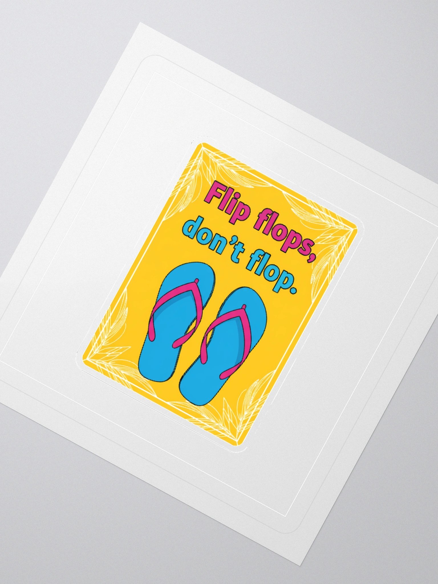 Sassy Flip-Flops Kiss Cut Stickers product image (7)