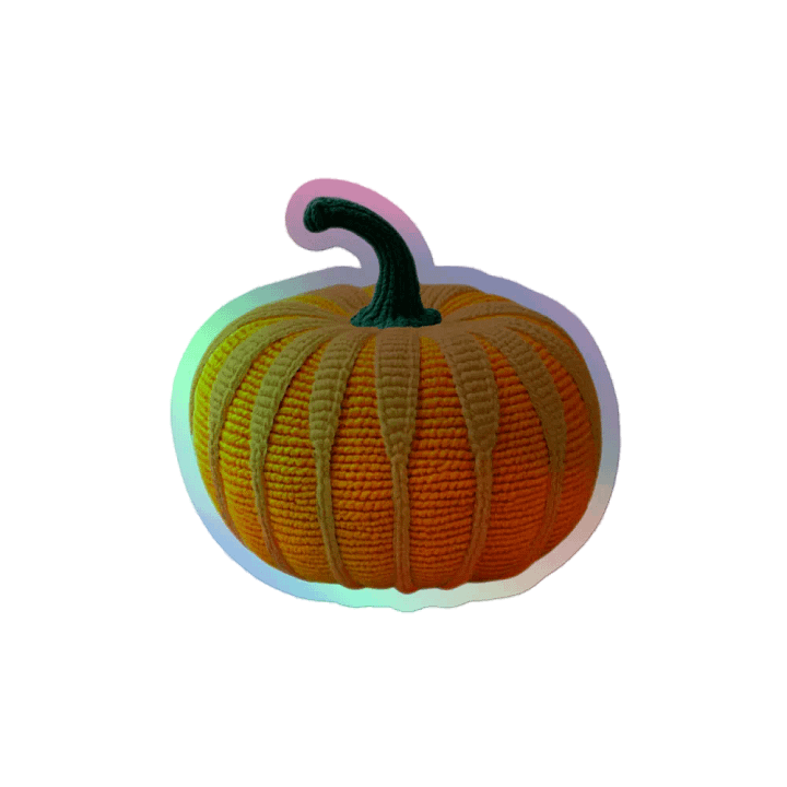 CozyAvocado Kiss-Cut Holographic Sticker Sheet Pumpkin #1 product image (2)