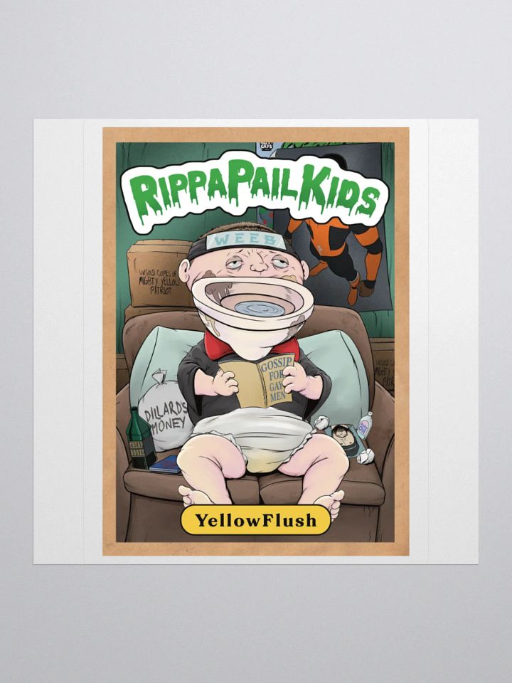 RippaPail Kids Yellow Flush Sticker product image (1)