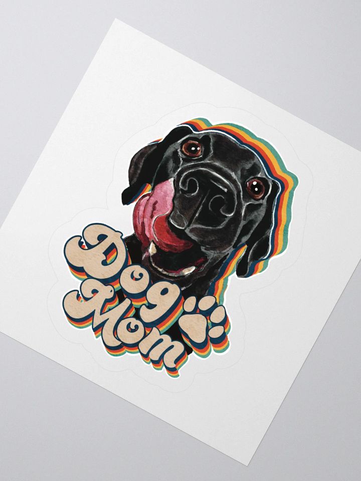 Black lab Dog Mom Sticker product image (4)