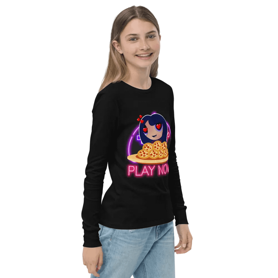 Youth Pizza Gamer Long Sleeve Top product image (4)